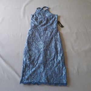Lulus Wishful Wanderings Blue lace dress
